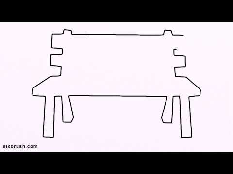 Newest For School Bench Drawing Easy | Barnes Family
