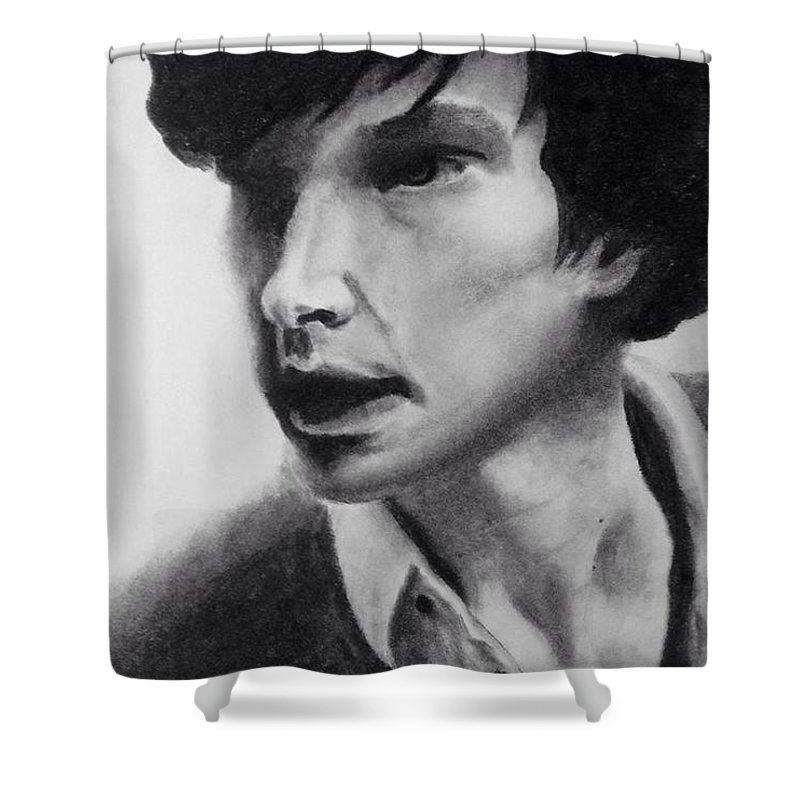 800x800 Benedict Cumberbatch Shower Curtain For Sale - Benedict Cumberbatch Drawing