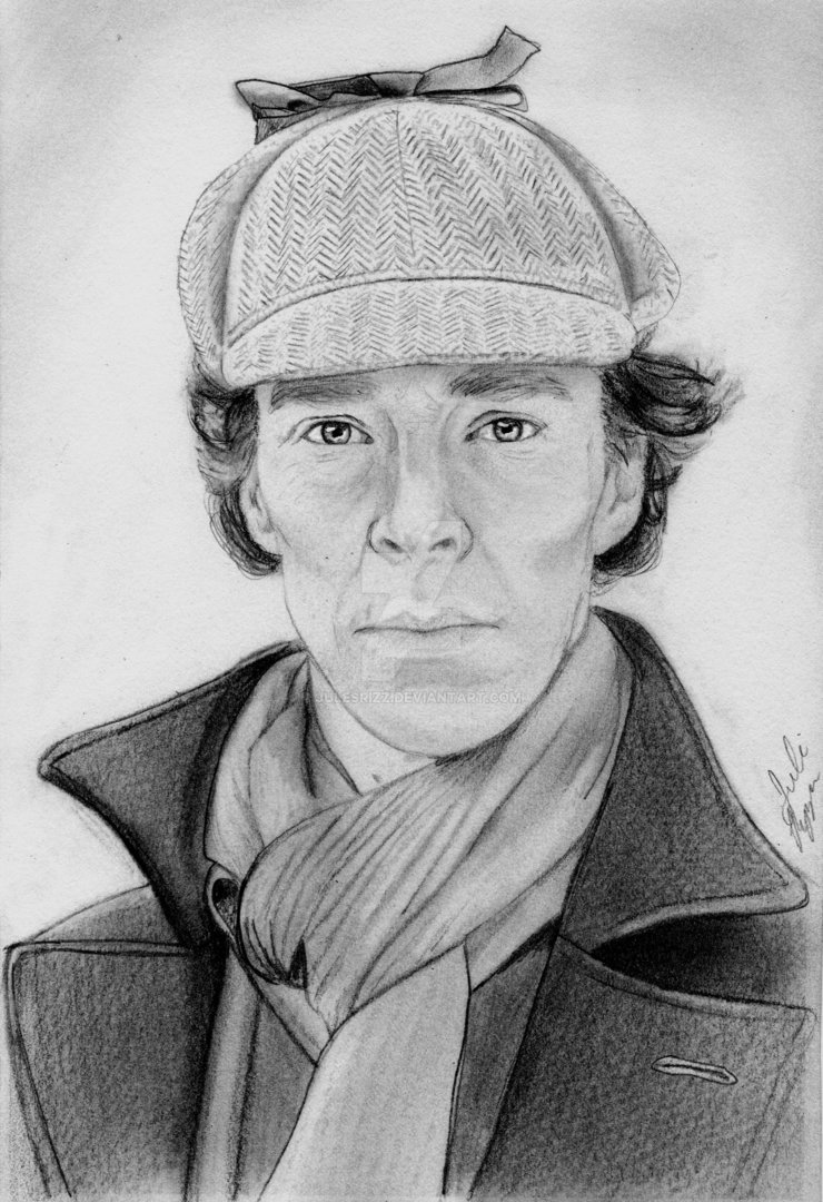 740x1080 Benedict Cumberbatch As Sherlock Holmes - Benedict Cumberbatch Drawing