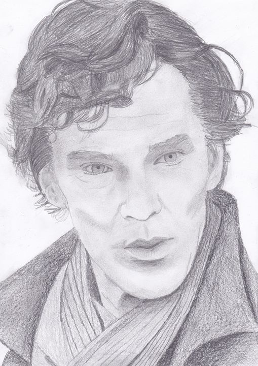 509x720 Sherlock - Benedict Cumberbatch Drawing