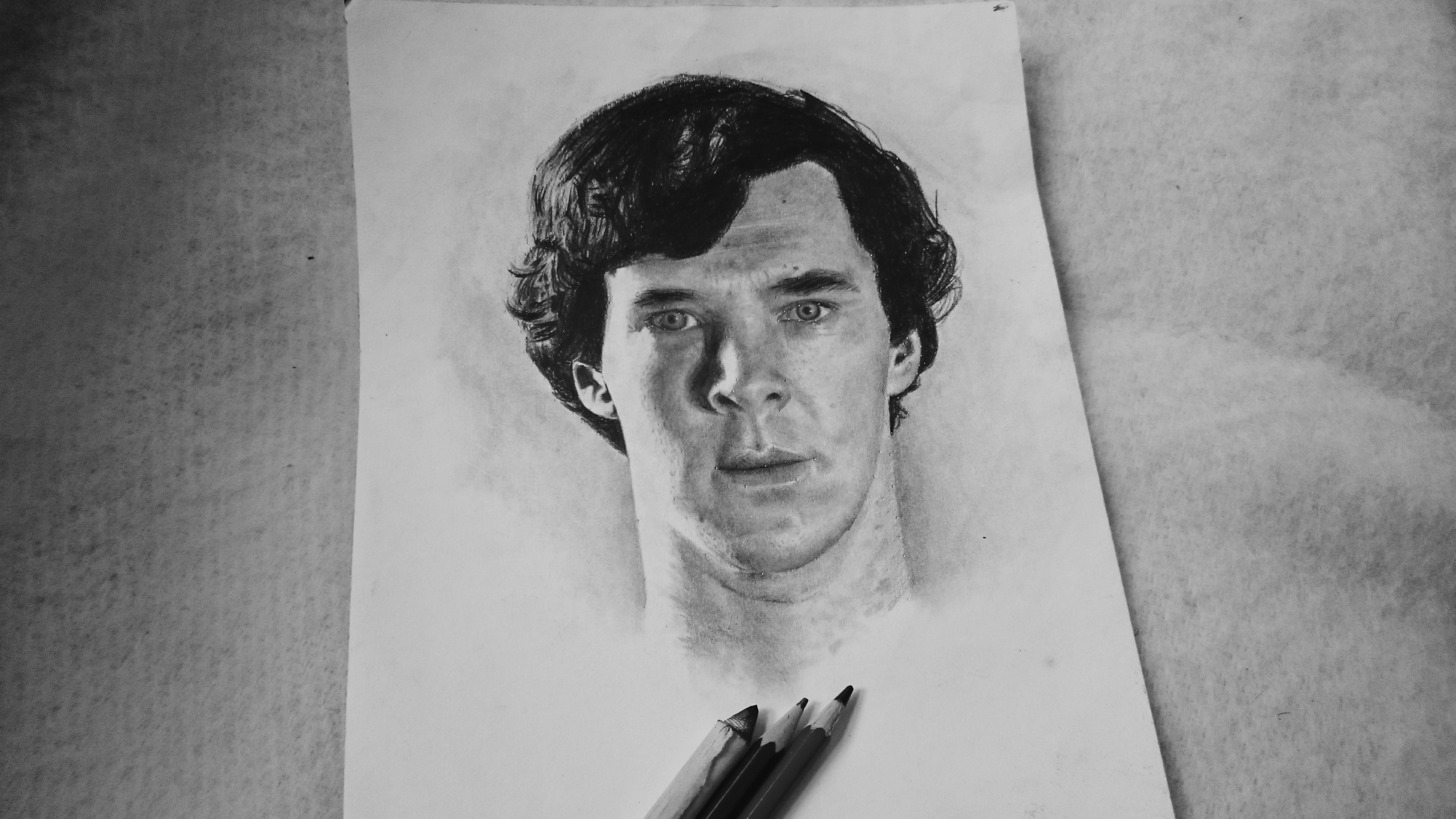 3840x2160 benedict cumberbatch drawing - Benedict Cumberbatch Drawing