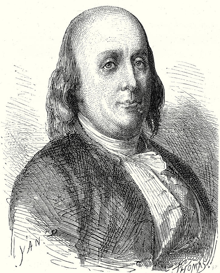725x900 benjamin franklin drawing - Benjamin Franklin Drawing