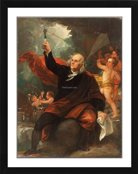 476x600 printoyster benjamin franklin drawing electricity from the sky - Benjamin Franklin Drawing