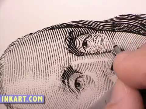 480x360 scratchboard drawing of benjamin franklin - Benjamin Franklin Drawing