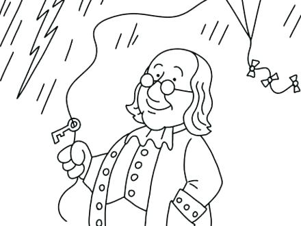 440x330 benjamin franklin worksheets - Benjamin Franklin Drawing