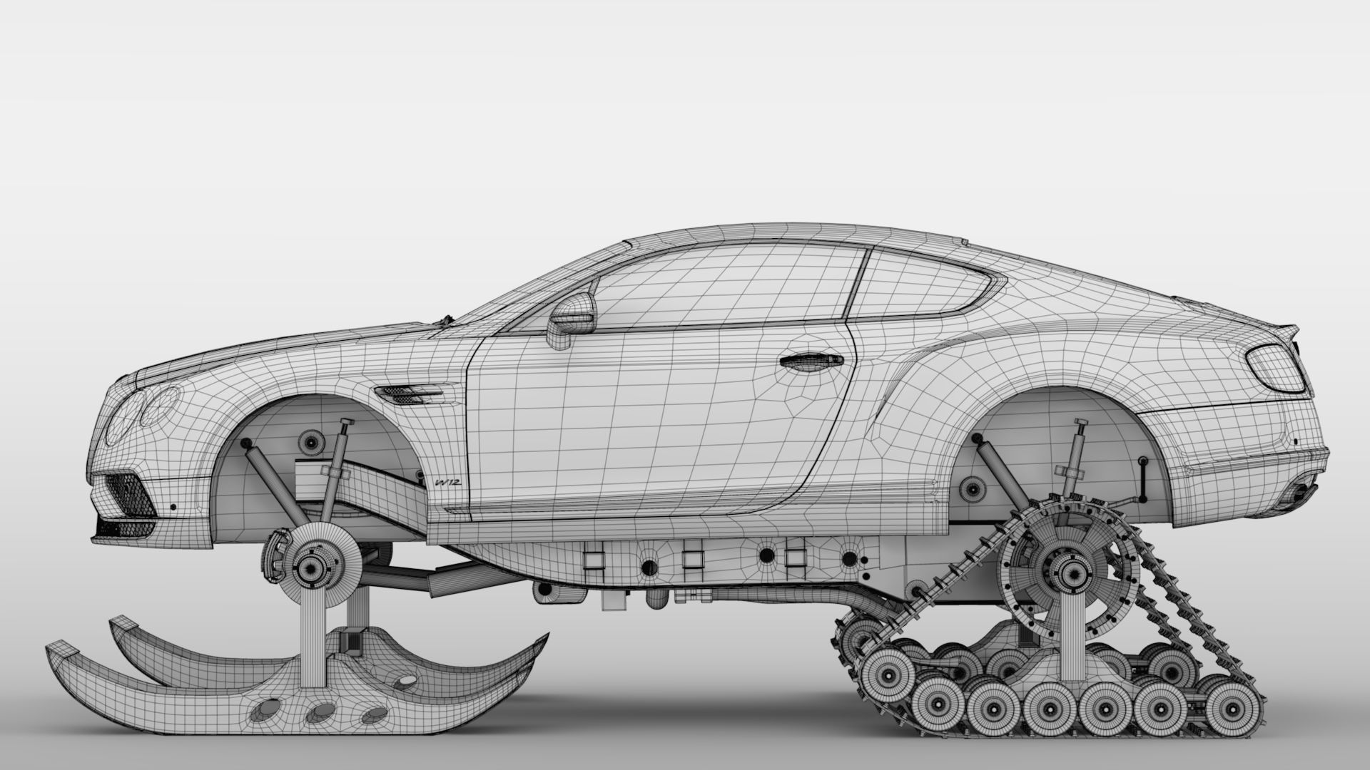 1920x1080 bentley continental gt ski model cgtrader - Bentley Drawing