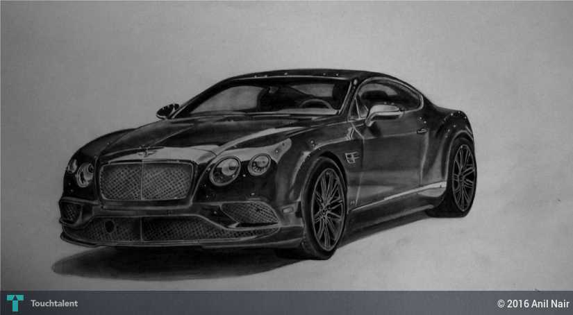 825x454 bentley continental gt speed realistic drawing touchtalent - Bentley Drawing