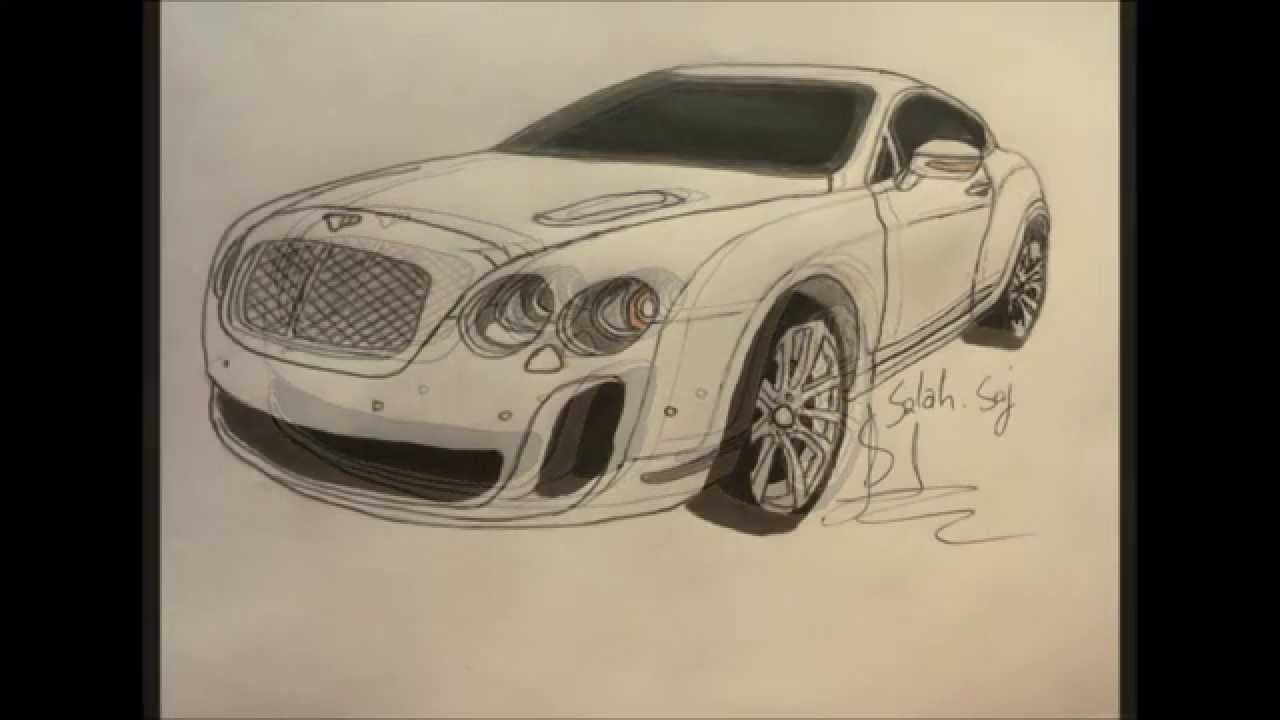 1280x720 the best drawing of the bentley gontinental - Bentley Drawing