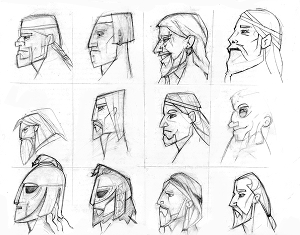 600x470 Beowulf Character Design On Behance - Beowulf Drawing