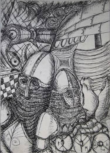 375x524 Beowulf I Drawing - Beowulf Drawing