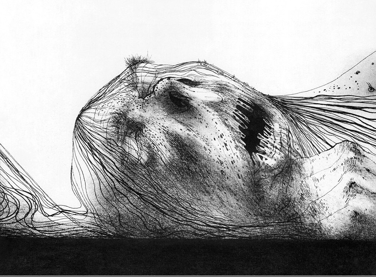 1215x893 Charles Keeping's Grisly Illustrations For Beowulf - Beowulf Drawing