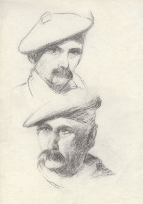 492x700 henry p stevens - Beret Drawing