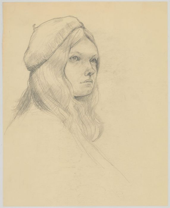 572x700 mary pierce - Beret Drawing