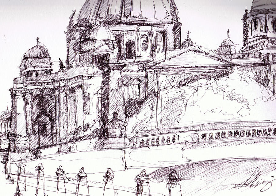 900x637 Berlin Drawing - Berlin Drawing