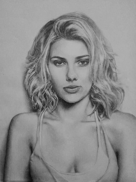 555x739 scarlett johansson drawing - Best Drawing