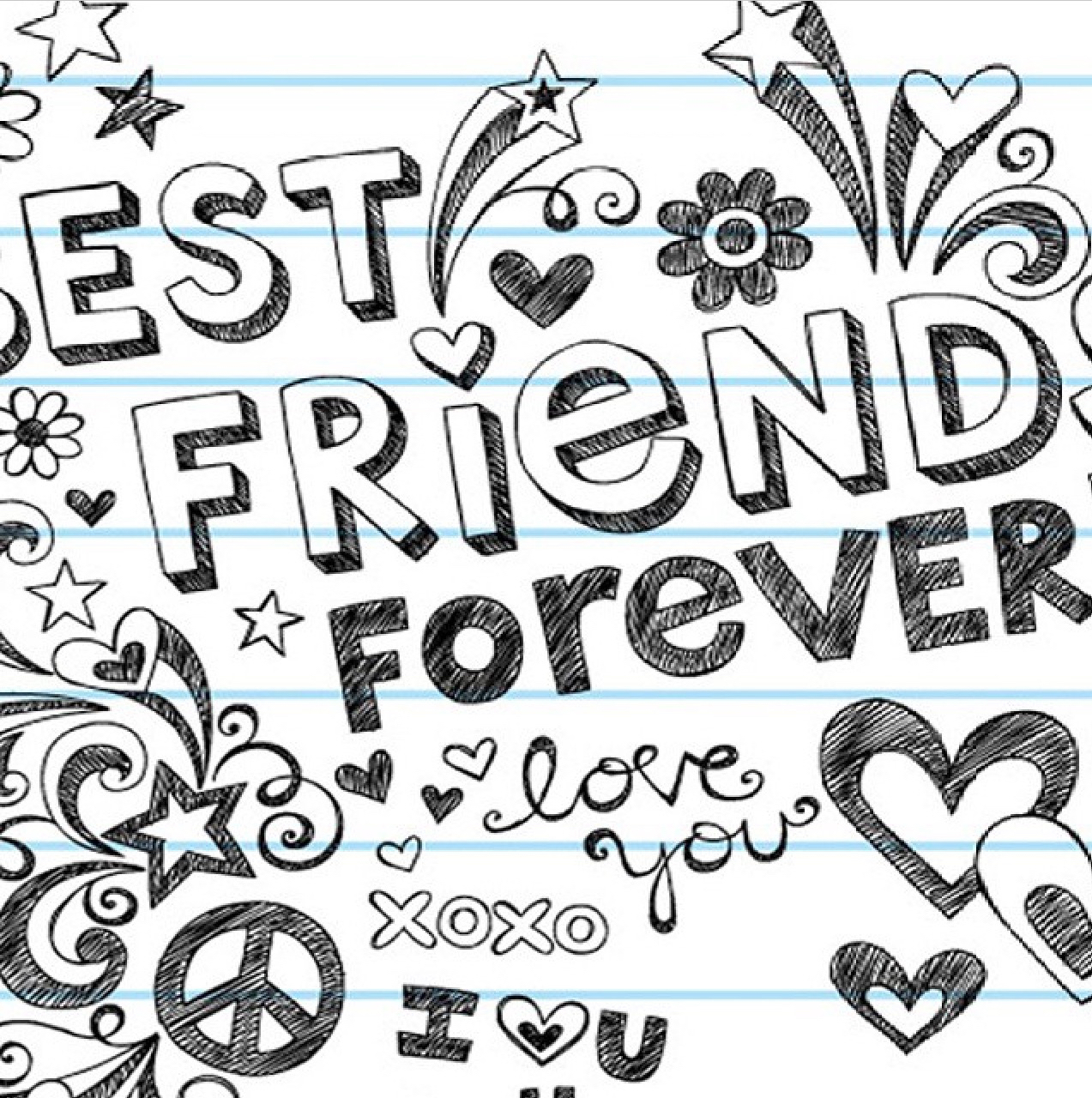 Best Friends Forever Drawings at Explore