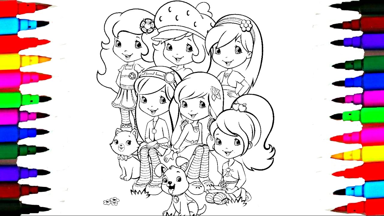 1280x720 strawberry shortcake berry best friends forever drawing pages l - Best Friends Forever Drawings