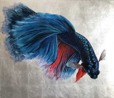 375x325 betta fish painting - Beta Fish Drawing