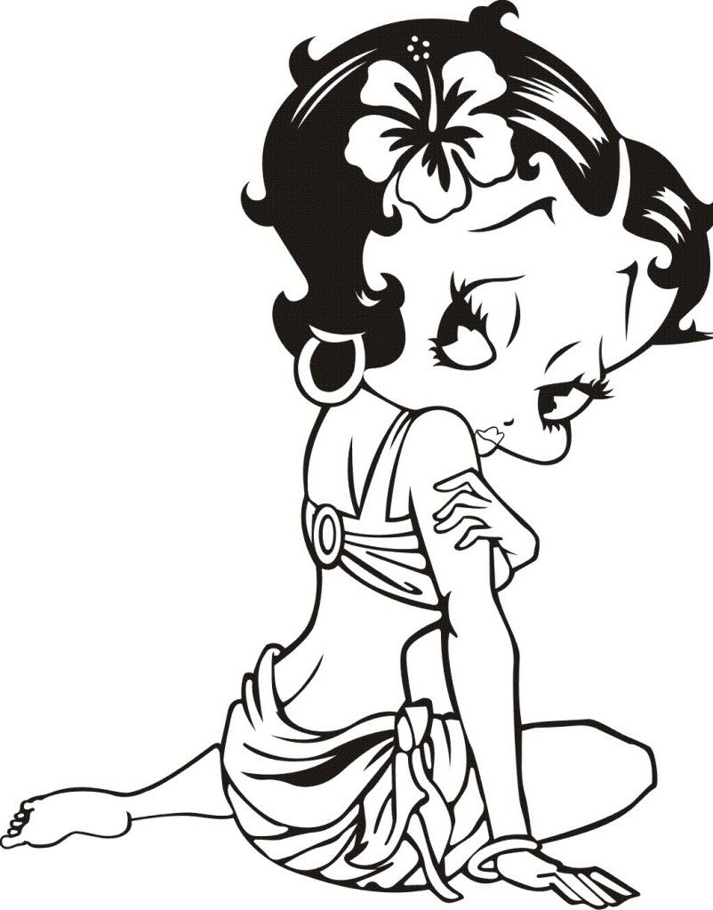 802x1023 Free Printable Betty Boop Coloring Pages For Kids Coloring Pages - Betty Boop Drawings