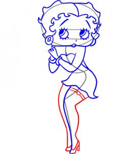 265x302 How To Draw Betty Boop, Step - Betty Boop Drawings