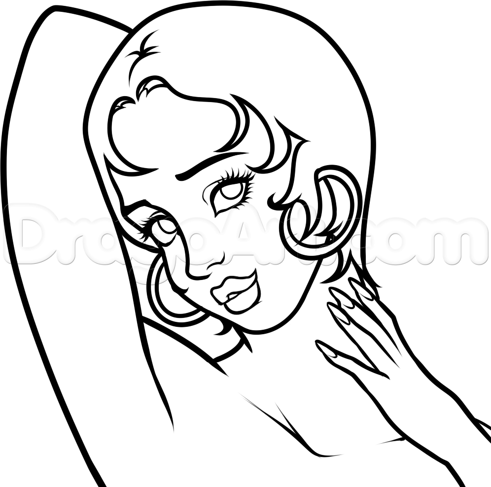 996x988 Step How To Draw Realistic Betty Boop - Betty Boop Drawings