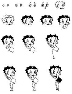 236x304 How To Draw Betty Boop Step - Betty Boop Drawings