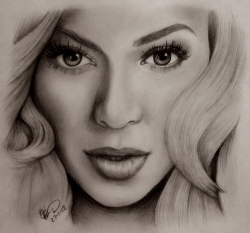 500x466 drawing of beyonce please rt d - Beyonce Drawing