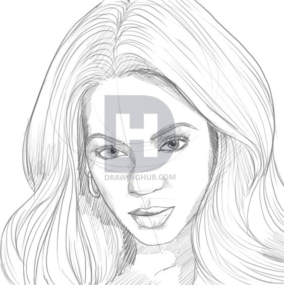 563x565 how to draw beyonce, step - Beyonce Drawing