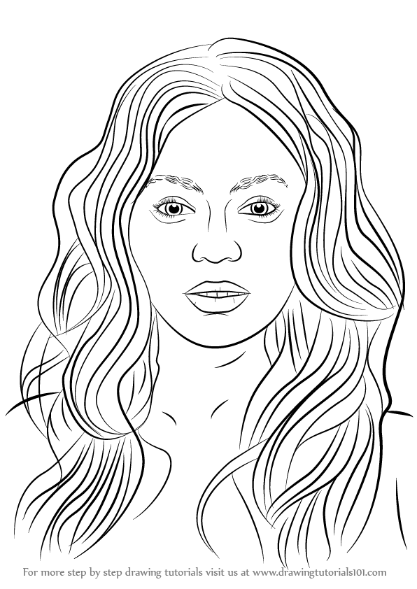 596x842 learn how to draw beyonce knowles - Beyonce Drawing