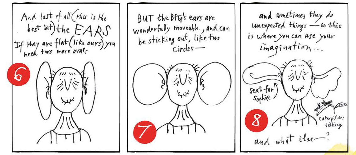 1138x496 quentin blake how to draw roald dahl's the bfg - Bfg Drawing