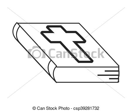 450x379 Flat Design Holy Bible Icon Vector Illustration - Bible Drawing