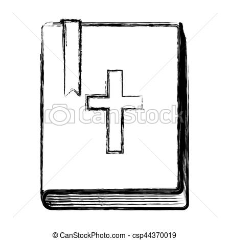 450x470 Holy Bible Book Icon Vector Illustration Graphic Design - Bible Drawing