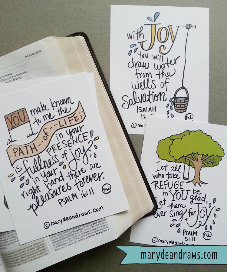 750x900 the joy source + free printable scripture cards - Bible Verse Drawings