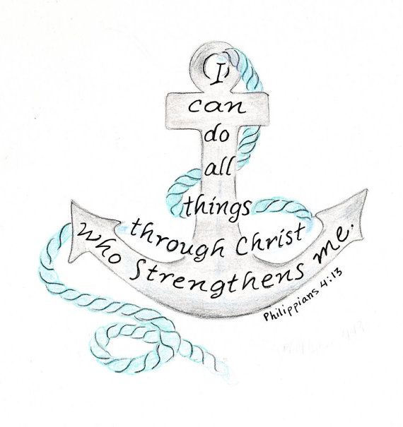 570x605 nautical anchor drawing inspirational bible - Bible Verse Drawings