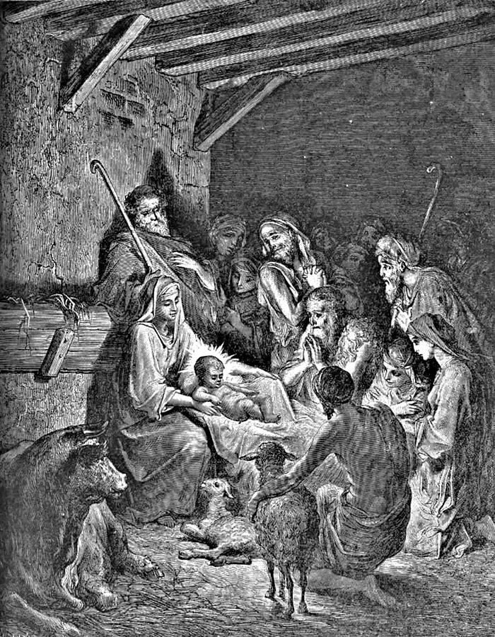 700x900 nativity bible illustration engraving drawing - Biblical Drawings