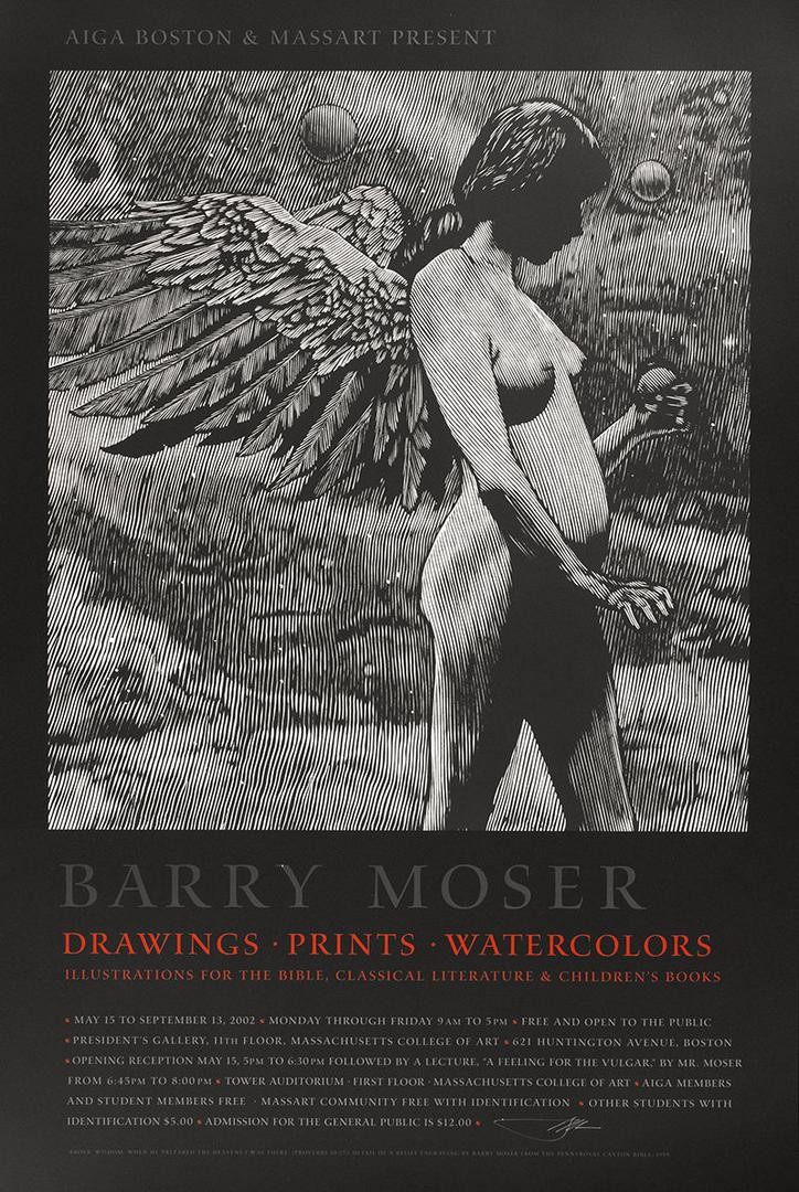 724x1080 original poster for an exhibition of barry moser's biblical - Biblical Drawings
