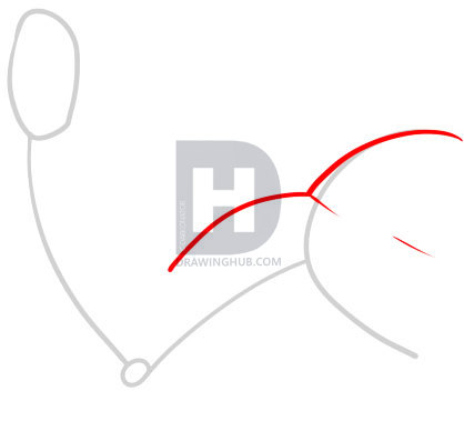 418x379 how to draw a muscle, step - Bicep Drawing