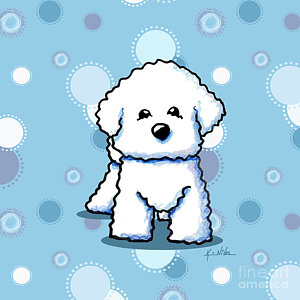 300x300 bichon frise on dots drawing - Bichon Frise Drawing