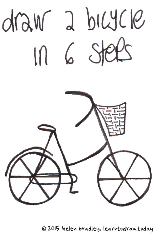 500x762 Draw A Bicycle In Simple Steps Learn To Draw - Bicycle Drawing