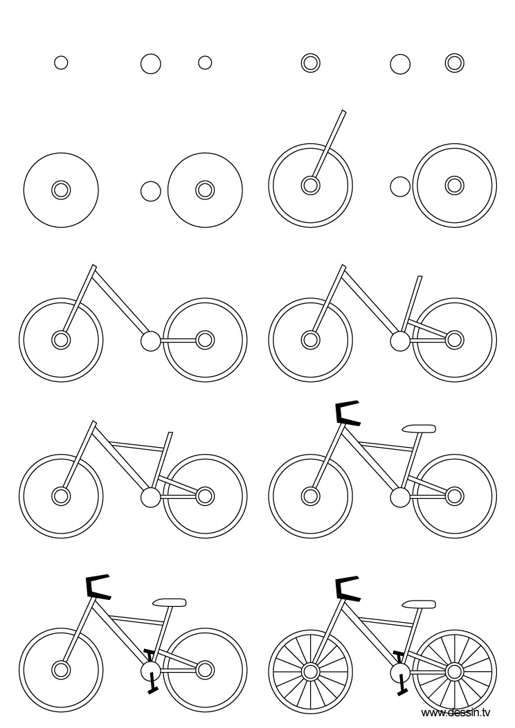 744x1052 Drawing Bicycle - Bicycle Drawing Images