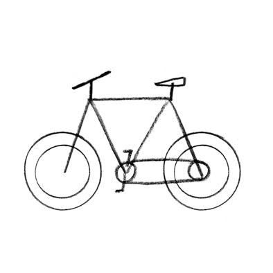 394x394 how to draw a bicycle extract from let's make some great art - Bicycle Drawing Images