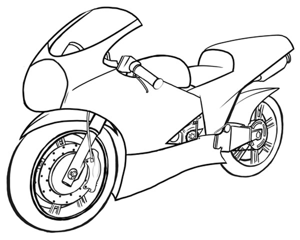600x480 How To Draw Vehicles Motorcycles - Bicycle Drawing Images