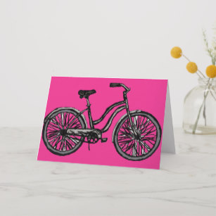 307x307 Bike Drawing Cards Zazzle - Bicycle Line Drawing