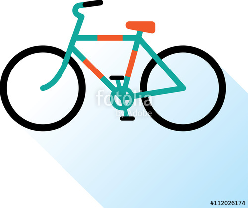 500x419 color bicycle icon bike vector illustration road bicycle line - Bicycle Line Drawing