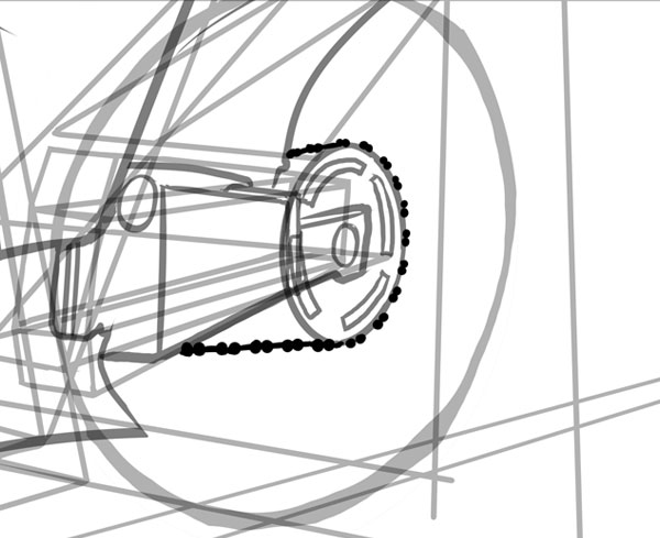 600x489 How To Draw Vehicles Motorcycles - Bicycle Line Drawing