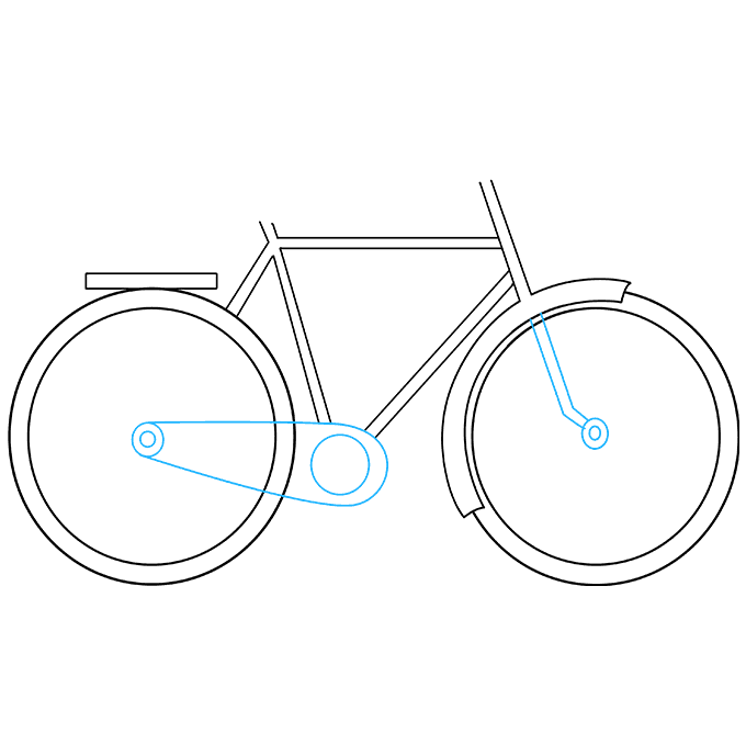 680x678 How To Draw A Bike Really Easy Drawing Tutorial - Bicycle Line Drawing