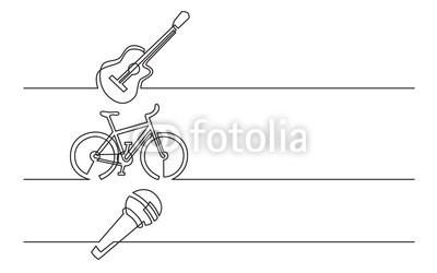 400x250 Banner Design - Bicycle Line Drawing