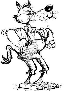 246x350 facebook active voice clip art bad wolf, wolf - Big Bad Wolf Drawing