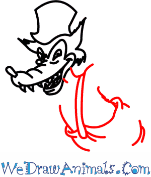 300x350 How To Draw Big Bad Wolf - Big Bad Wolf Drawing