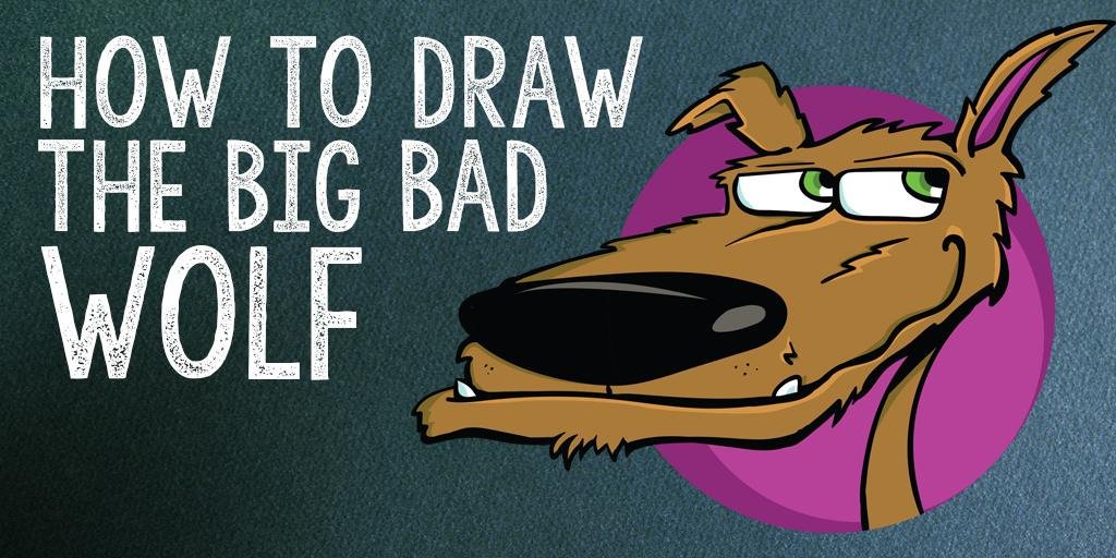 1024x512 jason wagner on twitter cartooning for kids how to draw the big - Big Bad Wolf Drawing
